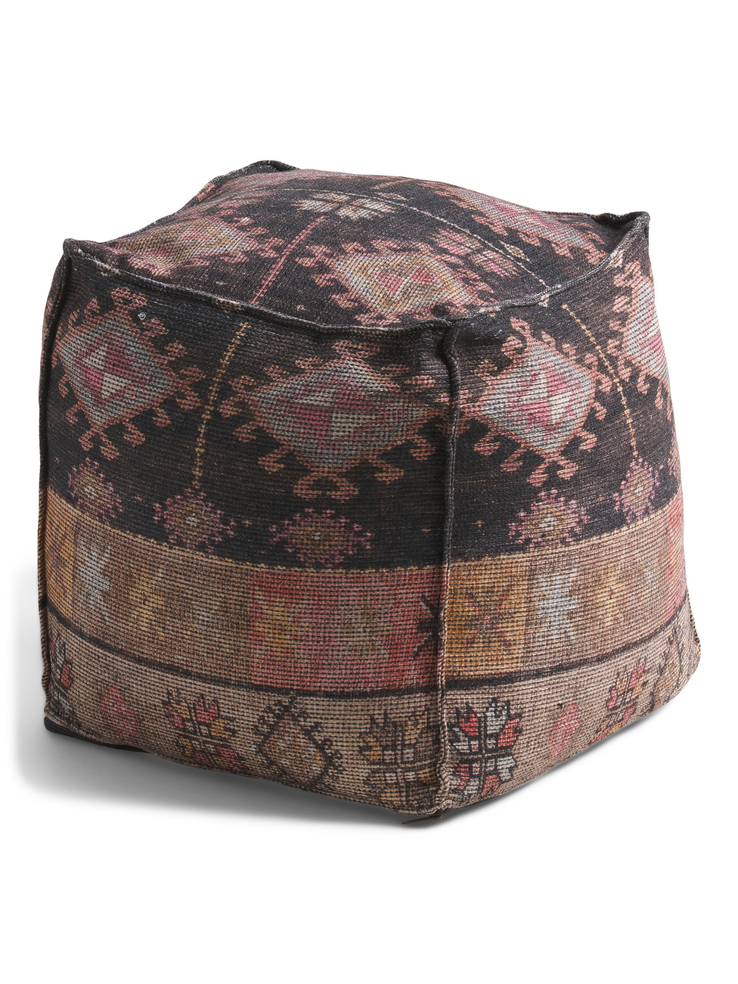 18x18 Vintage Pouf | TJ Maxx