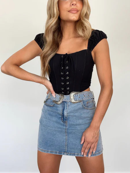 Honky Tonk Denim Skirt | Lane 201 Boutique