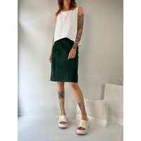 Y2K ""Repertoire' Green Suede Leather Skirt/Small | Etsy (US)