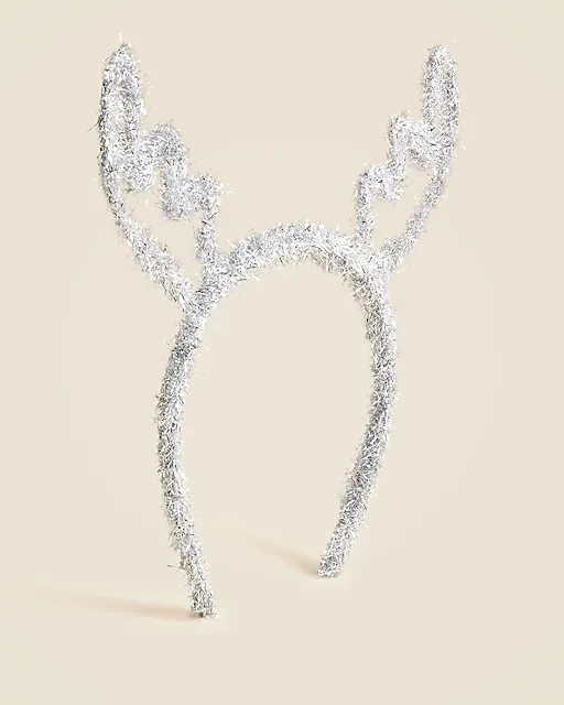 Girls' tinsel antler headband | J. Crew US