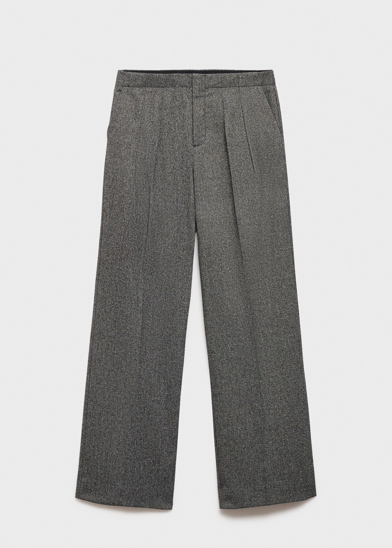 Flecked pleated trousers - Women | MANGO United Kingdom | MANGO (UK)