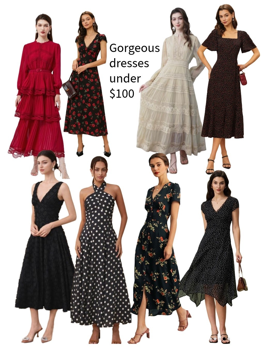 Gorgeous dresses all under $100! They’re going fast though. Which one is your favorite? I’m thinking of ordering one of the dark florals. #dress #springdress #summerdress #mididress #maxidress #ltkunder100 #darkfloral #fitandflare #alinedress

#LTKdayinmylife #LTKgrwm #LTKootd