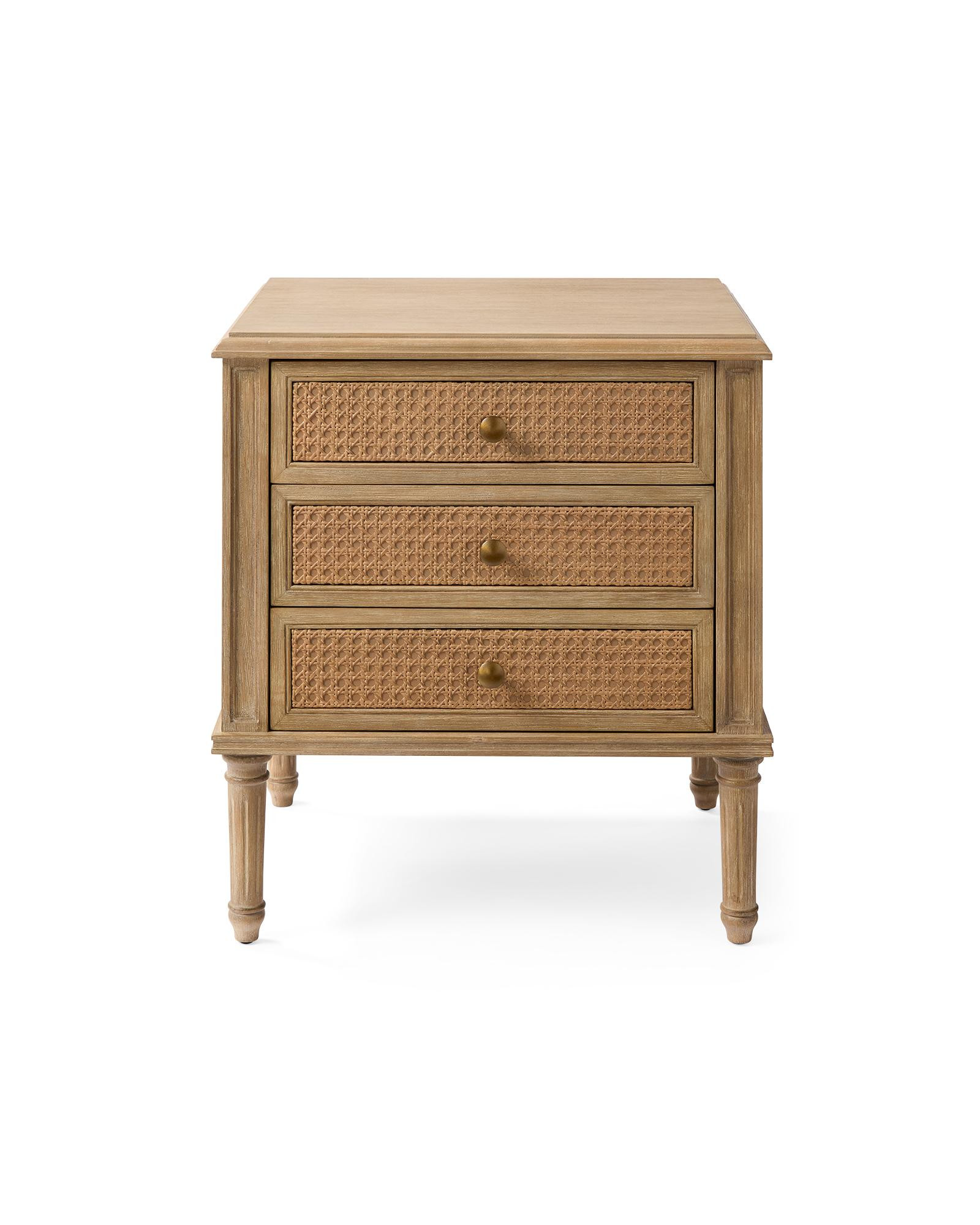 Harbour Cane 3-Drawer Nightstand | Serena and Lily