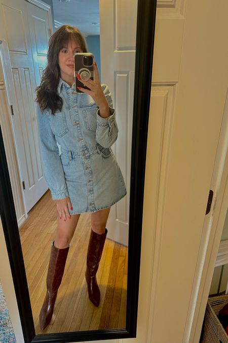 Dress is Zara so I can’t link, but these brown knee high boots were such a great #Amazon purchase, I had to share! #kneehighboots #boots #springfashion

#LTKstyletip #LTKfindsunder100 #LTKshoecrush