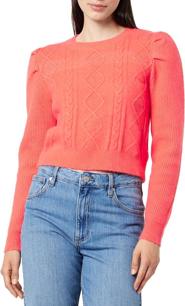 The Drop Women's Gloria Puff Sleeve Cable-Knit Sweater | Amazon (US)