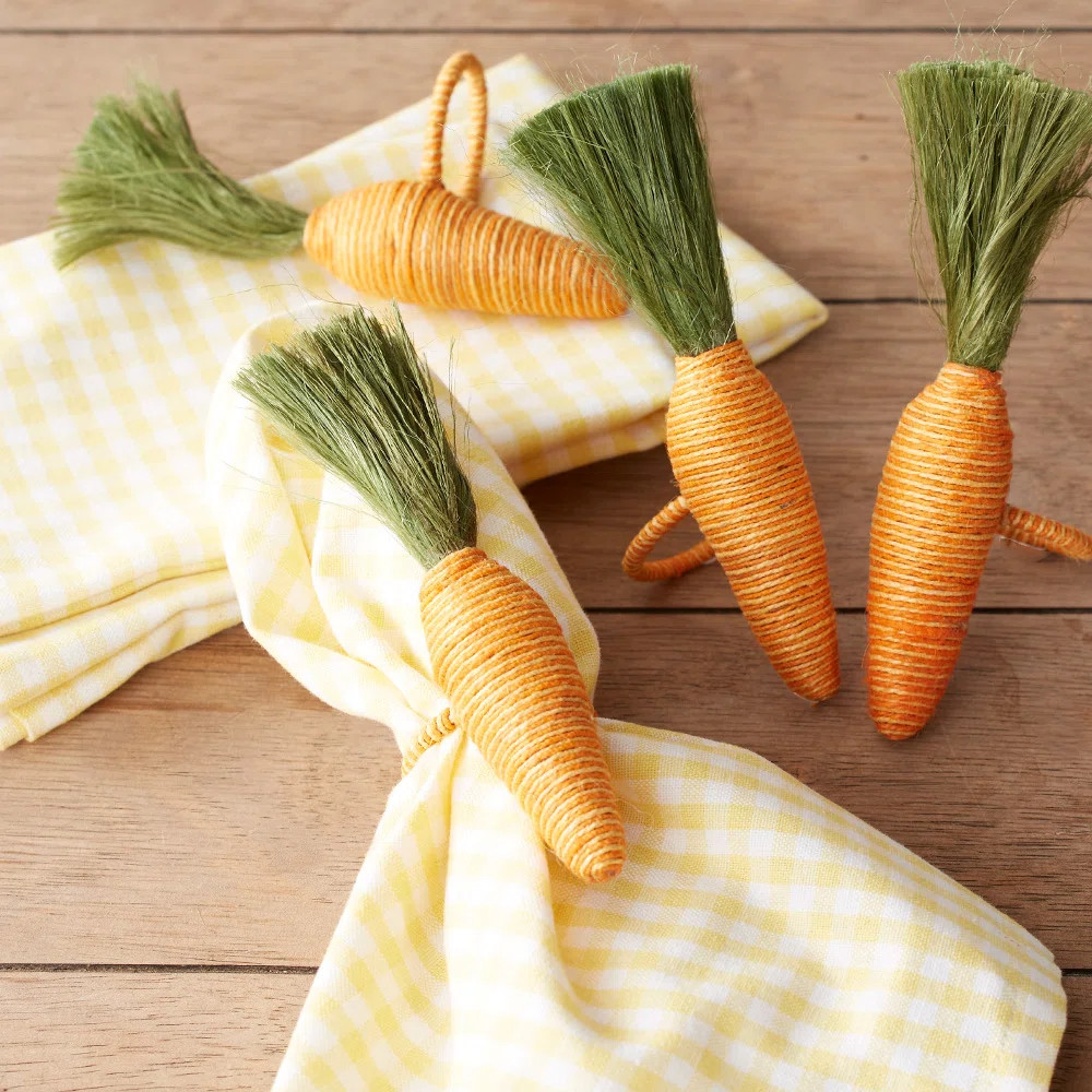 Carrot Napkin Ring Set (Set of 4) | Wayfair North America