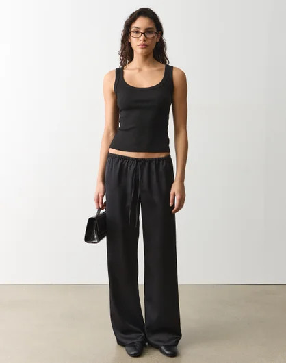 Low Rise Drawstring Satin Pant | Glassons (Australia)