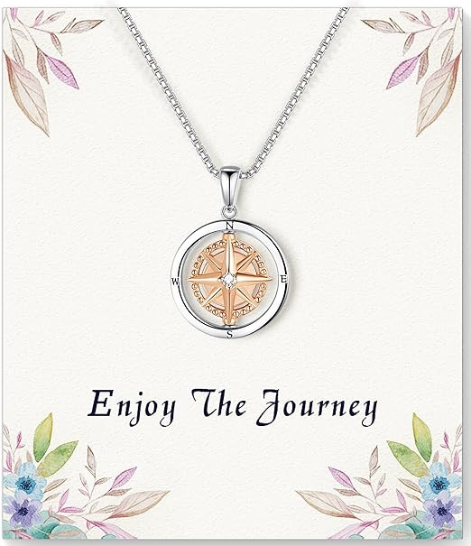 Graduation Gifts for Her 2022 Spin Compass Necklace for Women -Inspirational, Retirement Gifts fo... | Amazon (US)