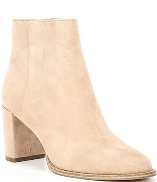 Jozie Suede Block Heel Booties | Dillard's