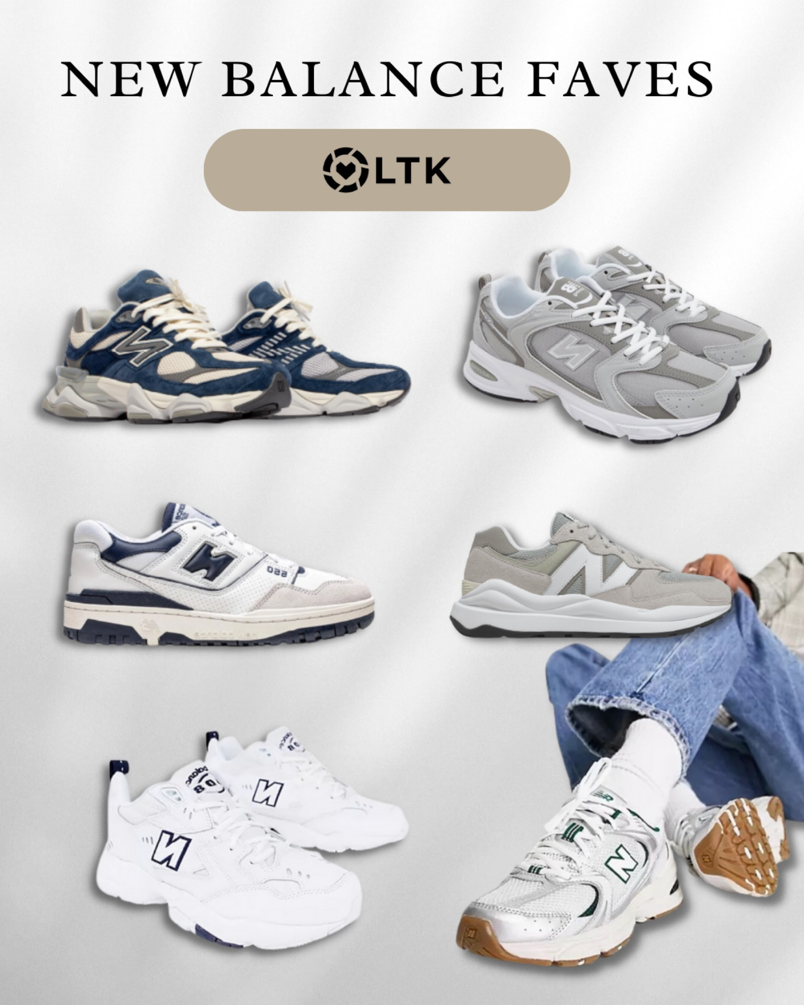 New balance bestsellers fashion shoe trends 2023 spring collection
New balance 608 white. New balance 5740 grey multi. New Balance 530 asos exclusive white and green. New Balance 9060 navy blue. New Balance 550 navy.

#LTKSeasonal #LTKshoecrush #LTKeurope