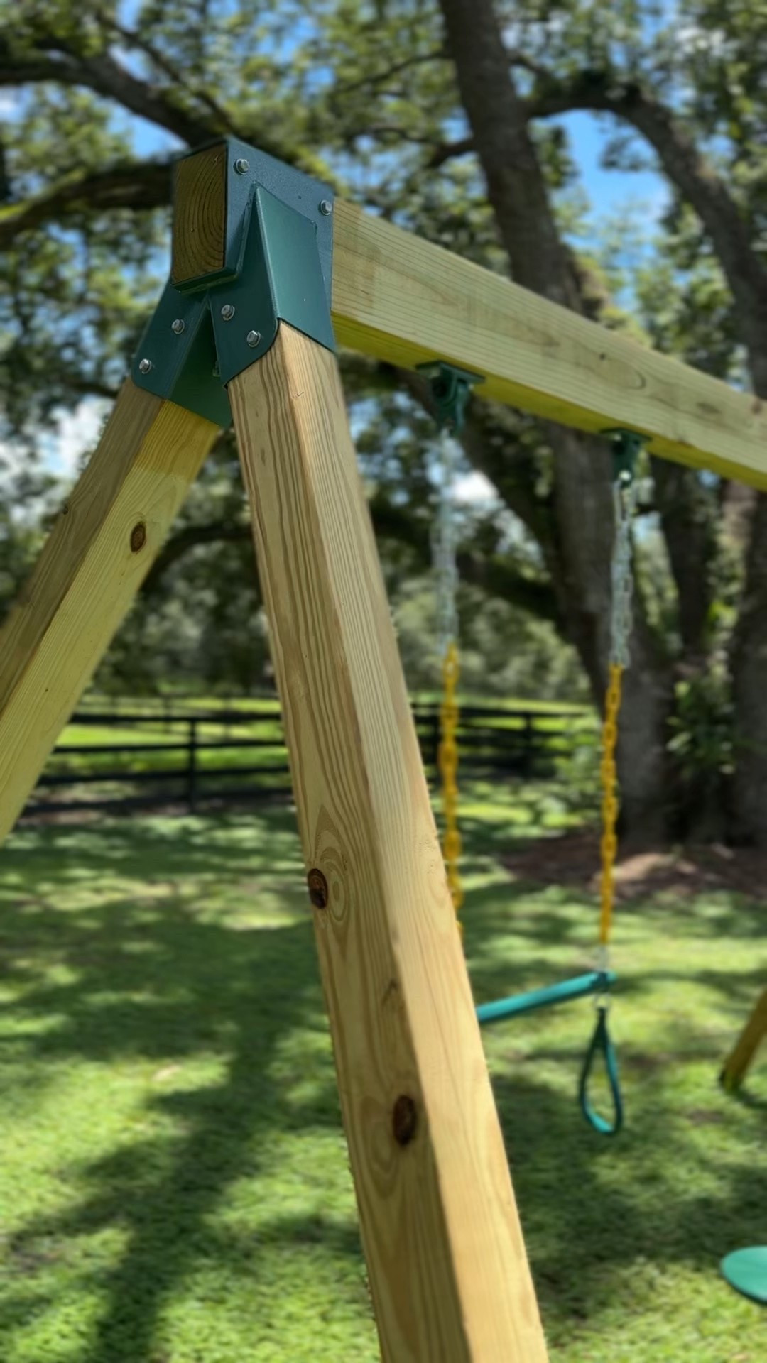 We turned this spot between two oaks into a dreamy play area with an A-frame swing-set for less than $500. 

#LTKHome