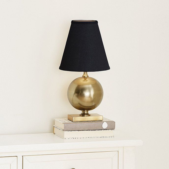 Montie Mini Modern Brass Table Lamp Base & Shade | Ballard Designs, Inc.