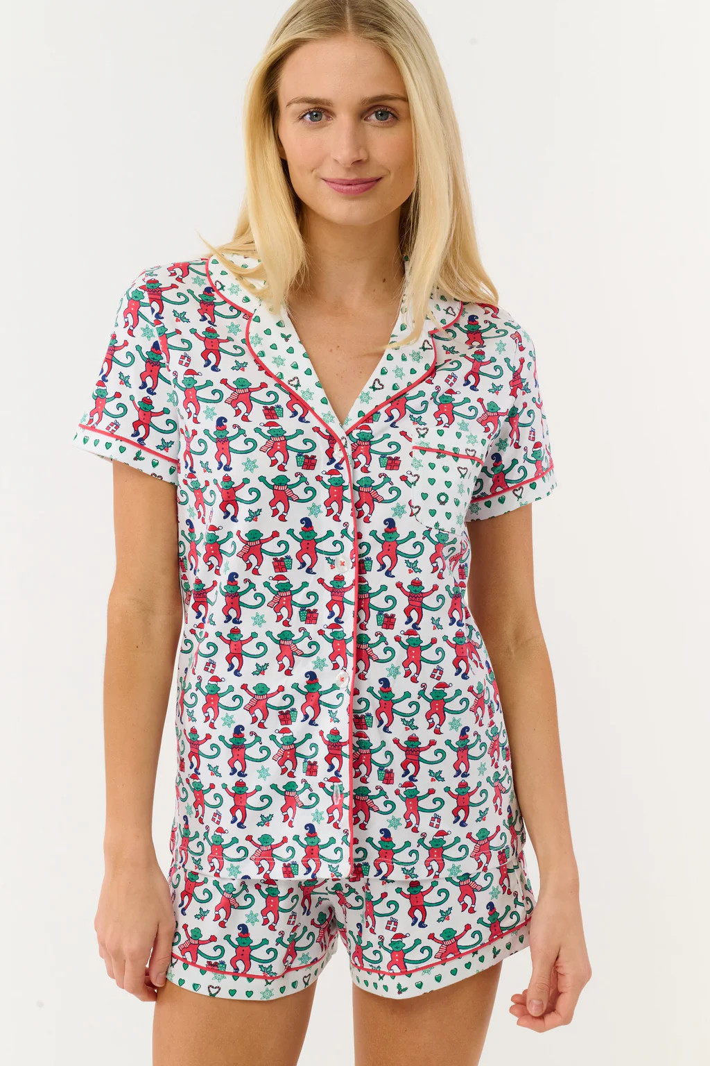 Monkey Mas Patchwork Polo Pajamas | Roller Rabbit