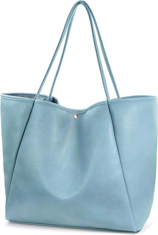 HOXIS Oversize Pu Leather Tote Women Weekender Bag Shopper Handbag Travel Purse | Amazon (US)