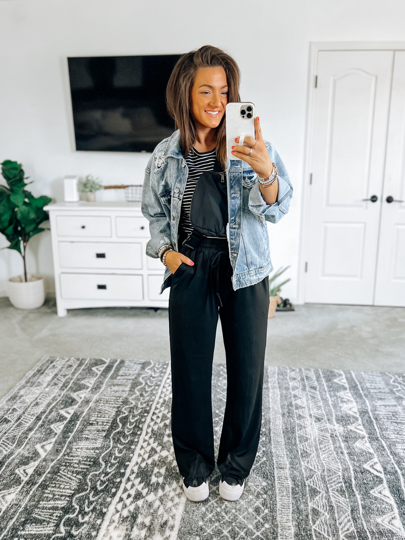 The perfect casual outfit for the weekend! These lounge pants from Amazon are the most comfy ever and they’re currently half off with the 50% clickable coupon! This stripe tee from Walmart is also a major win! Under $6 and runs true to size. 

#LTKfindsunder50 #LTKstyletip #LTKsalealert