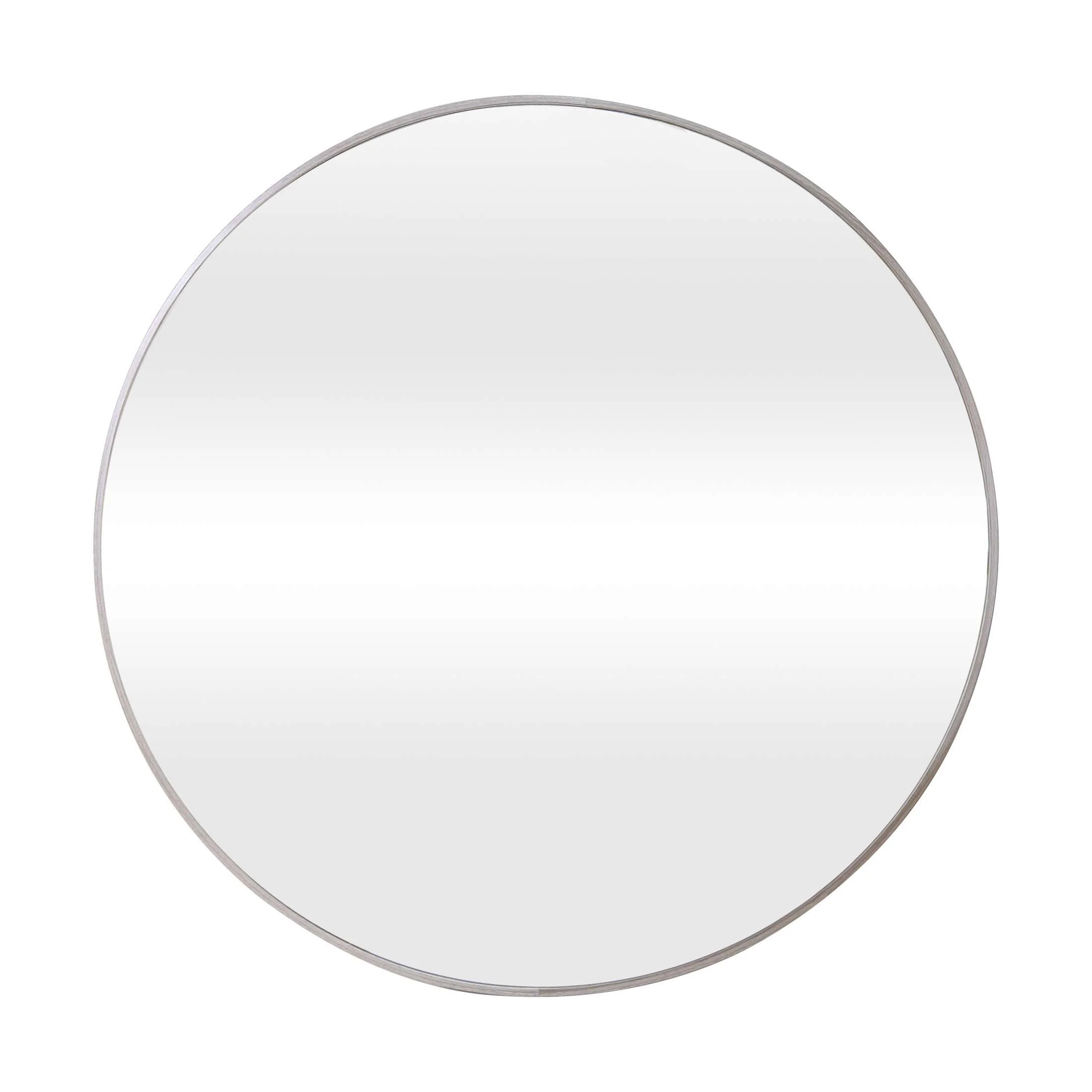 Mainstays 30in Round Wall Mirror Frame, Modern Grey Wood Finish | Walmart (US)