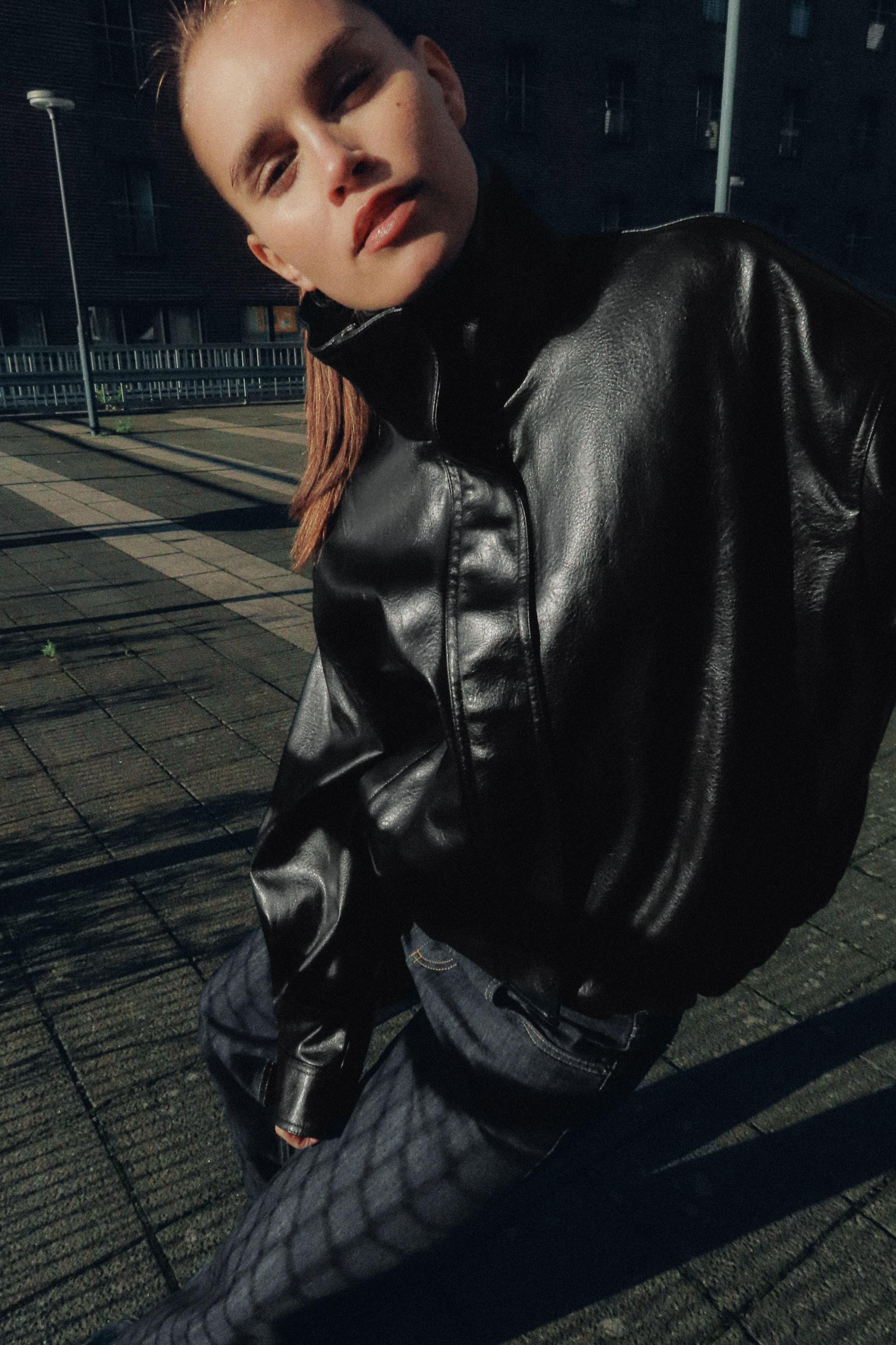 FAUX LEATHER VOLUME JACKET | Zara US