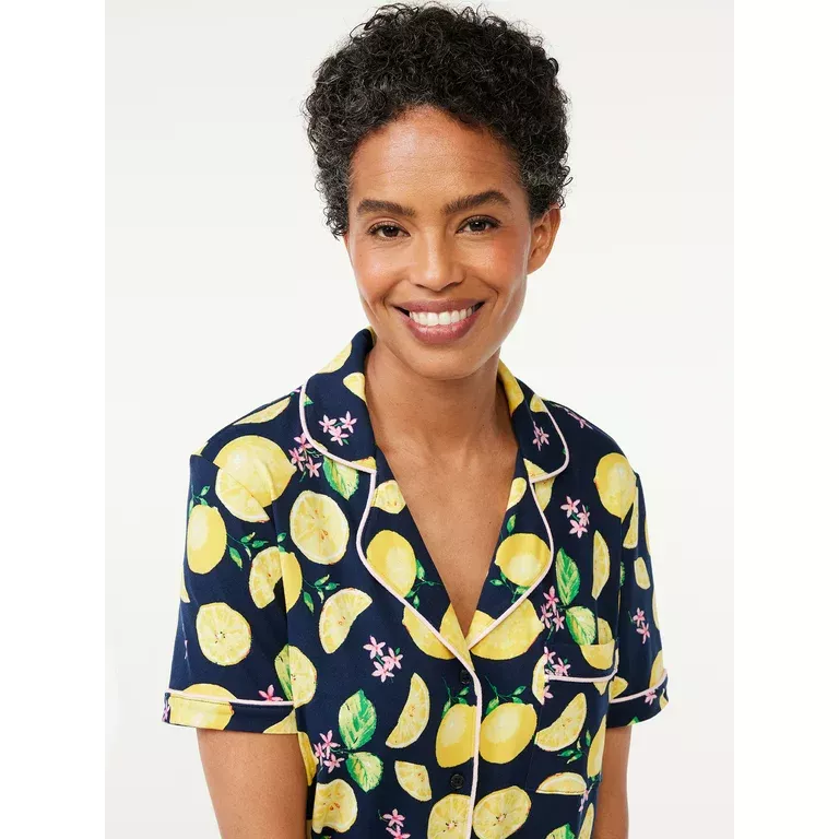 Women's lemon print online pajamas