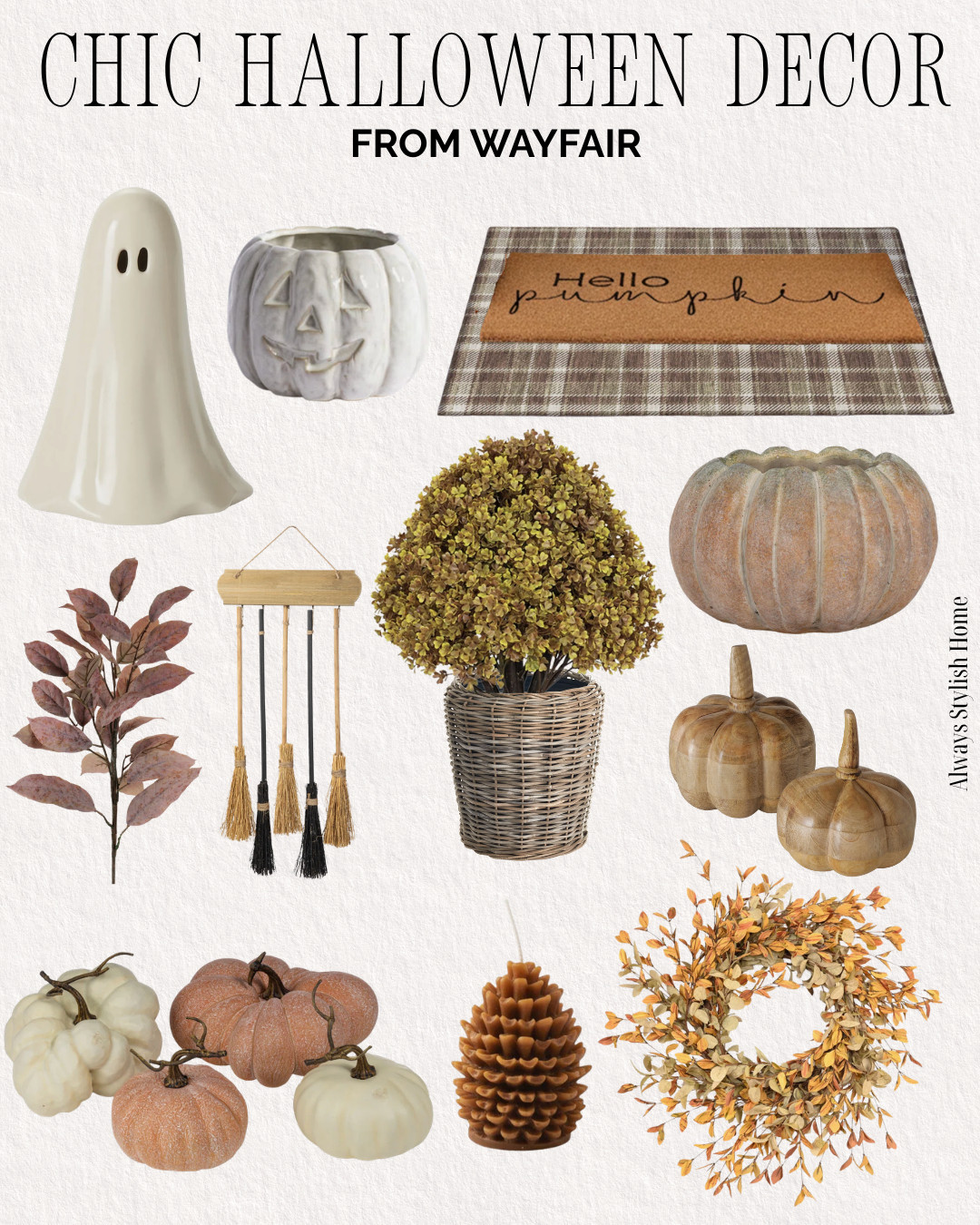 🎃 Chic Halloween Decor Finds from Wayfair for a spooky season refresh that still feels elevated! Think chic black accents, neutral pumpkins, stylish ghosts, moody candles, Halloween wreaths, and festive home decor that gives your space a designer-inspired look. 👻✨

Wayfair Halloween decor, chic Halloween decor, neutral Halloween decor, Halloween home decor, classy Halloween decorations, elevated Halloween decor, Halloween decor, Halloween decorating ideas, spooky season decor, Halloween porch decor, Halloween mantel decor, designer inspired Halloween decor, fall home decor, Wayfair home finds 

 #LTKSeasonal #LTKHome