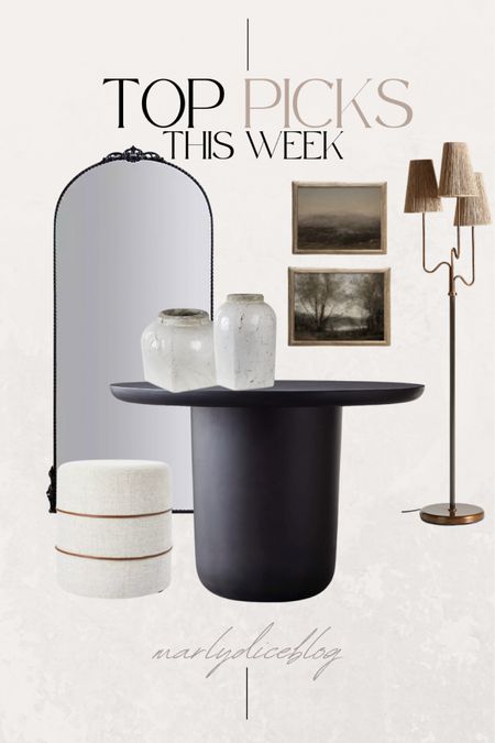 Black table, arched mirror, Amazon vessels

#LTKhome