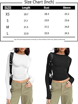 Trendy Queen Womens Long Sleeve Shirts Fall Fashion 2023 Crop Tops Basic Layering Workout Slim Fi... | Amazon (US)
