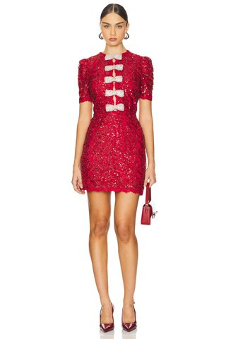Rebecca Vallance X Nicky Hilton Leyla Mini Dress in Red from Revolve.com | Revolve Clothing (Global)