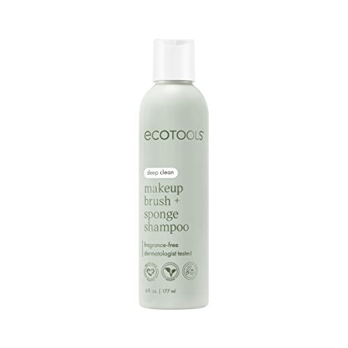 EcoTools Cleanser Shampoo for Makeup Brush/Sponge/Puffs, Remove Makeup & Impurities, Fragrance-Free, No Harsh Chemicals, Vegan & Cruelty-Free, 6 fl.oz./177 ml, 1 Count | Amazon (US)