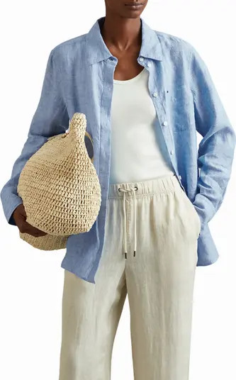 Belle Linen Button-Up Shirt | Nordstrom