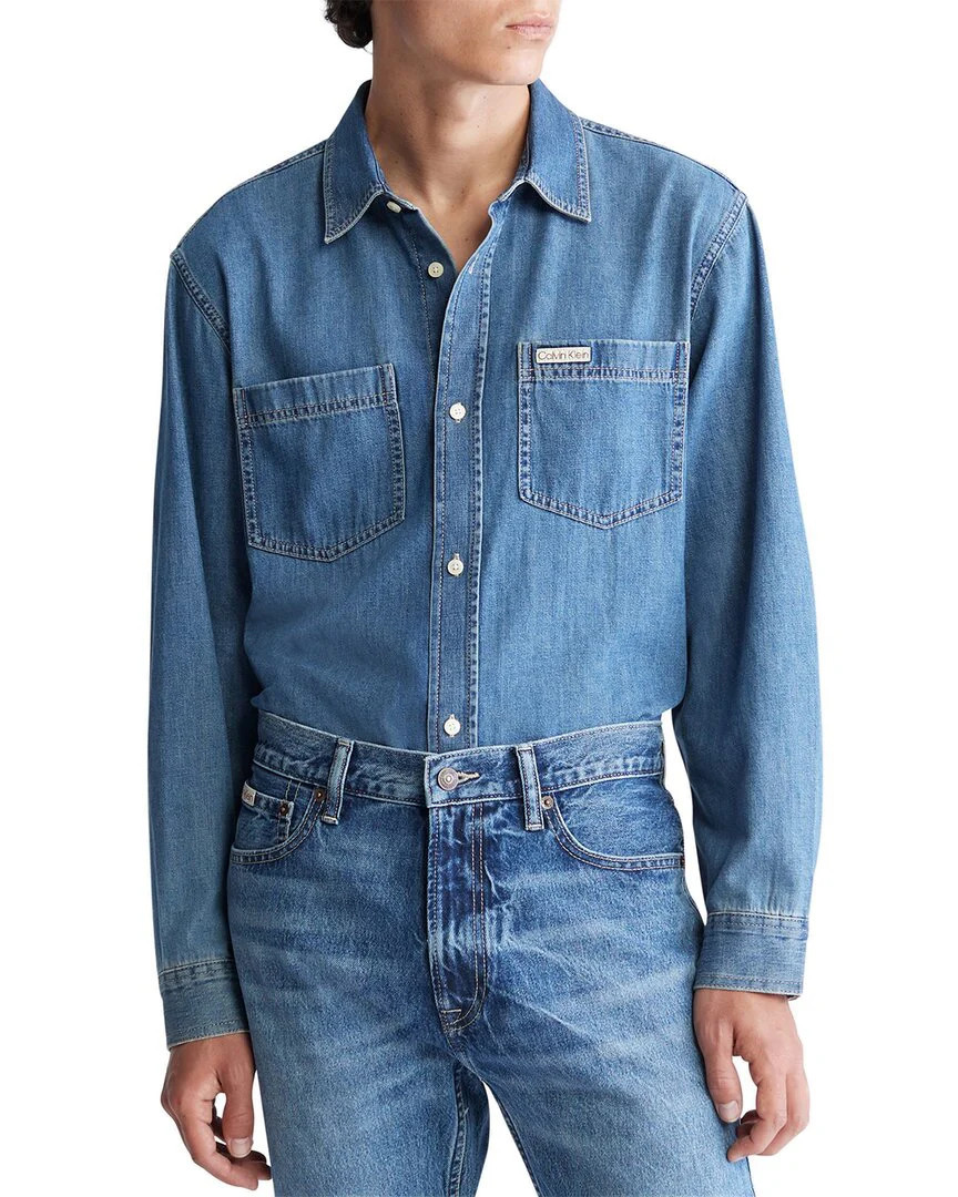 Calvin Klein Denim Shirt | Shop Simon