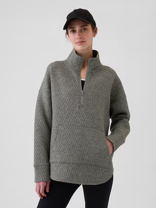 GapFit Quilted Jacquard Half-Zip Pullover | Gap (US)