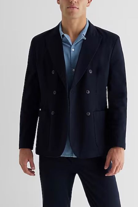 Slim Navy Double Breasted Modern Chino Blazer from Express #Express MensSuit #Blazer

#LTKhome #LTKFind #LTKfamily