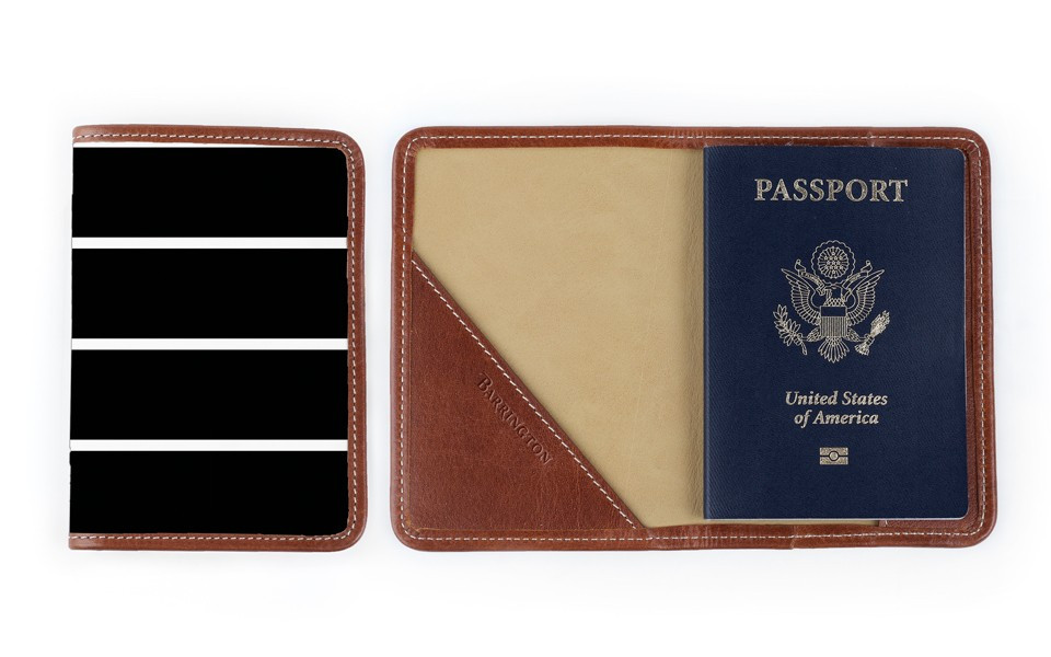 Glasgow Passport Case - Monogram Stripe | Barrington Gifts