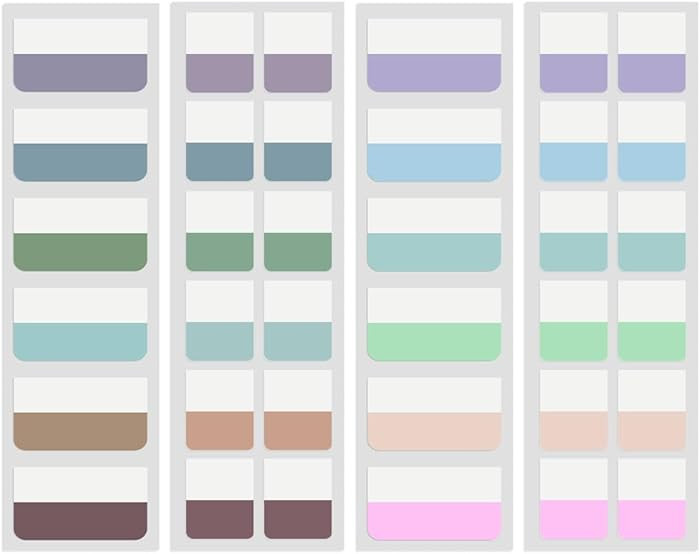 360 Pcs Sticky Index Tabs, Colored Book Sticky Tabs for Notebooks, Repositionable Page Tabs for N... | Amazon (US)