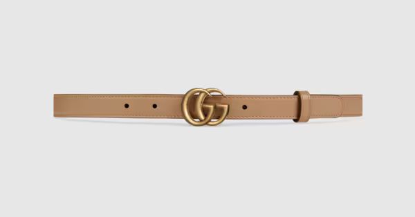 Gucci Thin belt with Double G buckle | Gucci (CA)