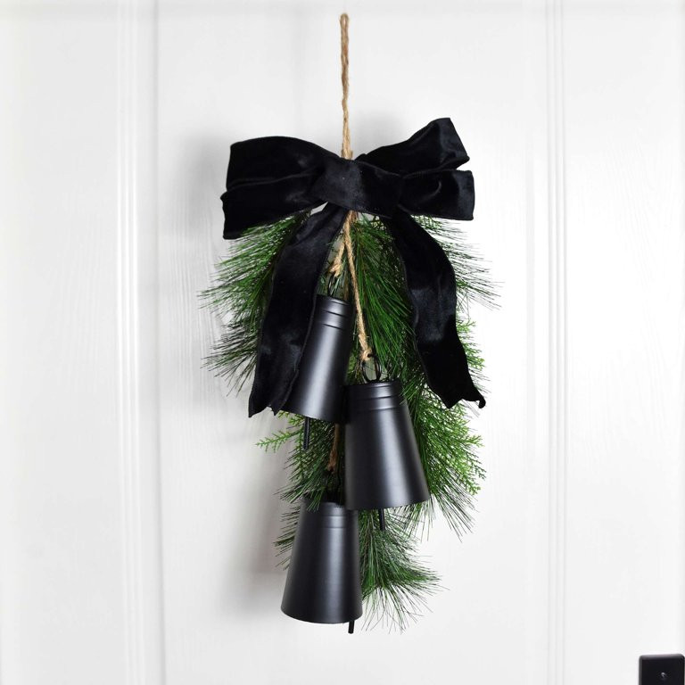 Iron Black Swag with Bells Hanging Decor, 18.5 in, by Holiday Time | Walmart (US)