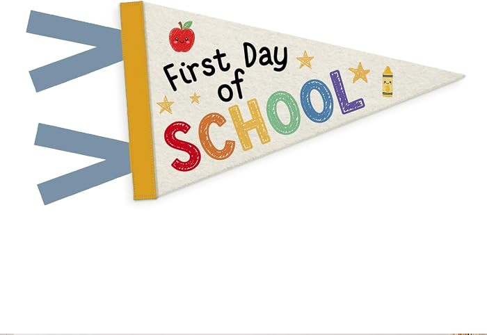 First Day of School Sign Banner Felt Flag, | Amazon (US)