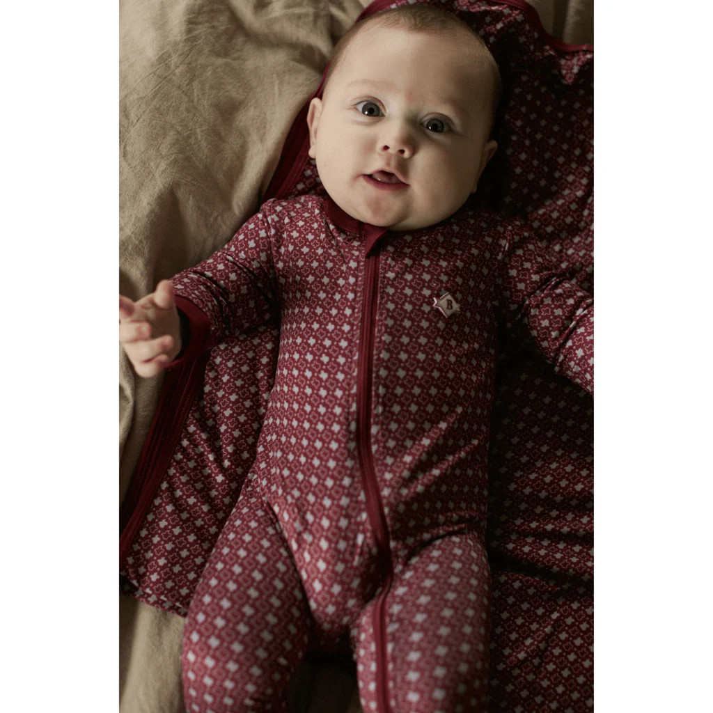 Baby Zip Up - Texas - Maroon &amp; Grey | BURLEBO