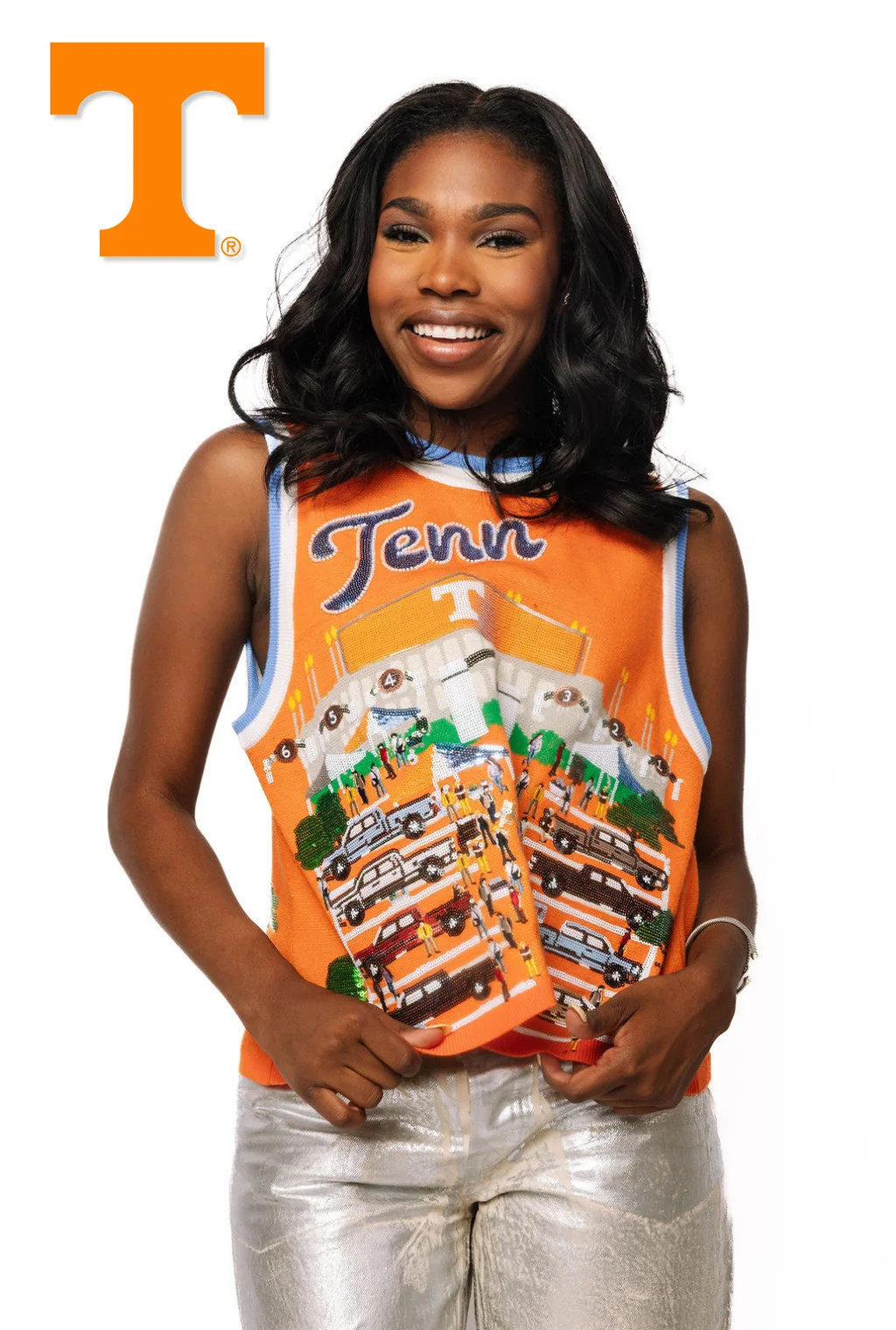 Licensed Tennessee Stadium Tailgate Party Knit Tank | Queen of Sparkles