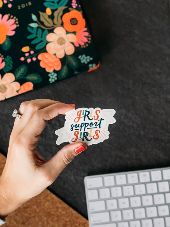 Girls Support Girls 3'' Die-Cut Sticker  GRL PWR | Etsy | Etsy (US)