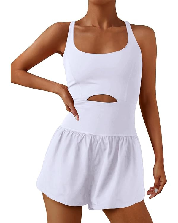 ReachMe Womens Running Onesie Workout Rompers Athletic Rompers One Piece Outfits Exercise Jumpsui... | Amazon (US)