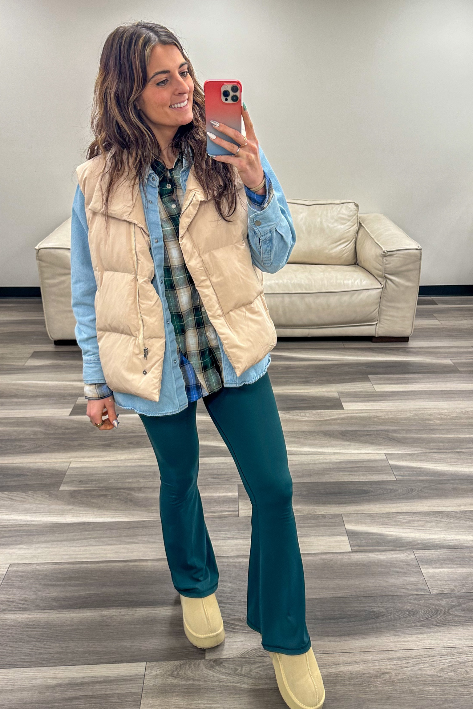 Tuesday ootd 🫶🏽

#vest #vestweather #winterfit #winterfashion #workfit #workfashion #dupes #amazonfind #leggings #denimjacket #sale 

#LTKWorkwear #LTKSaleAlert #LTKStyleTip