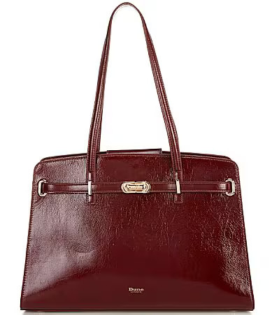 Dune London Define Leather Satchel Bag - Burgundy | Dillard's