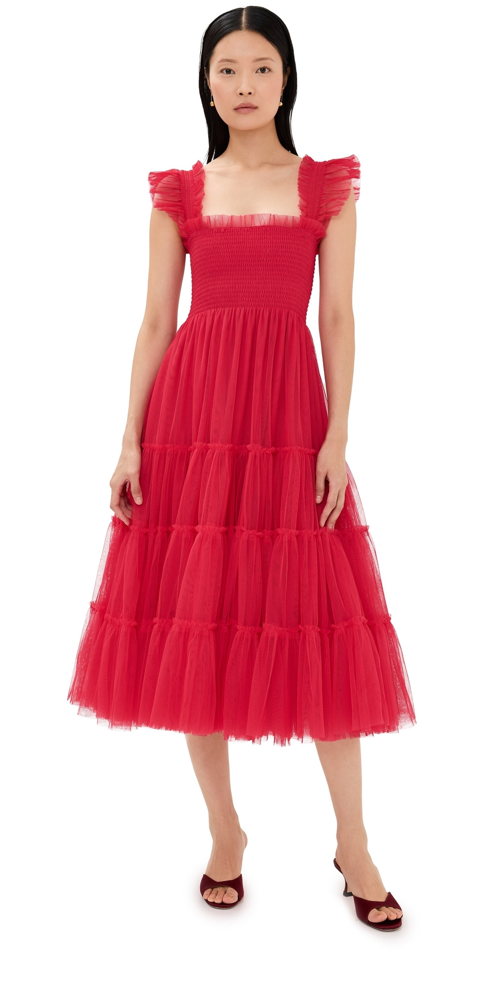 Hill House Home The Collector's Edition Ellie Nap Dress Red Tulle S | Shopbop