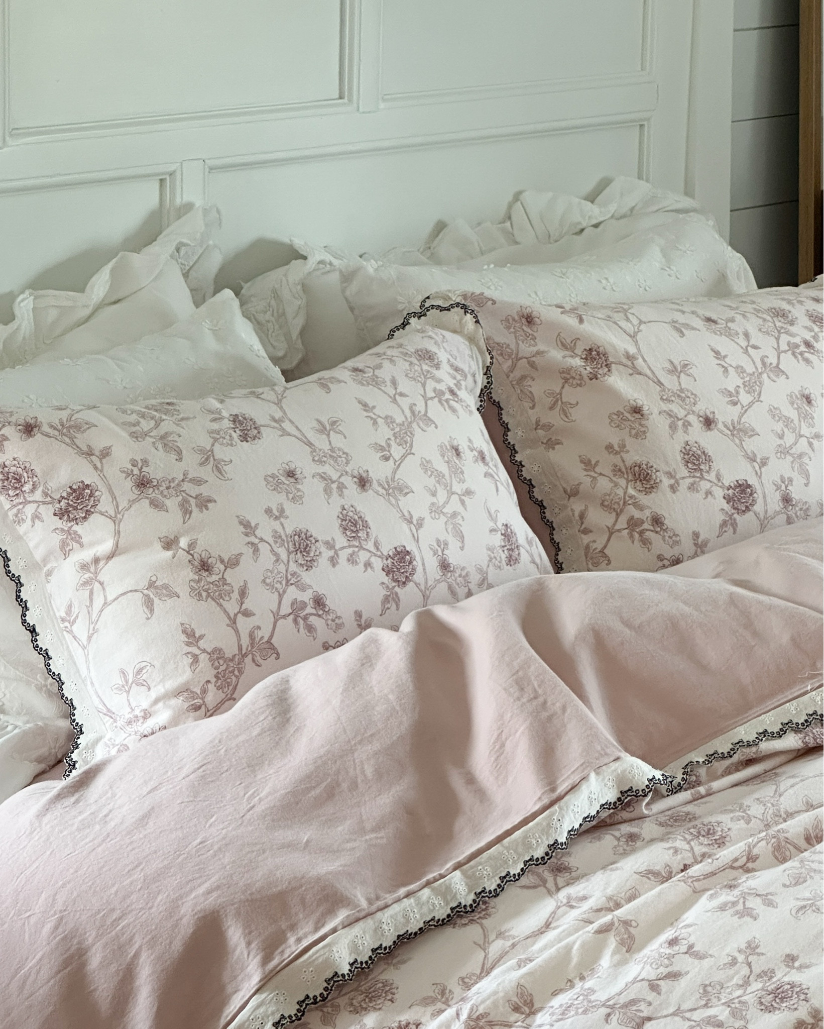 Cottage florals and pink bedding. Spring florals. Shabby chic bedding. Floral bedding. 



#LTKHome