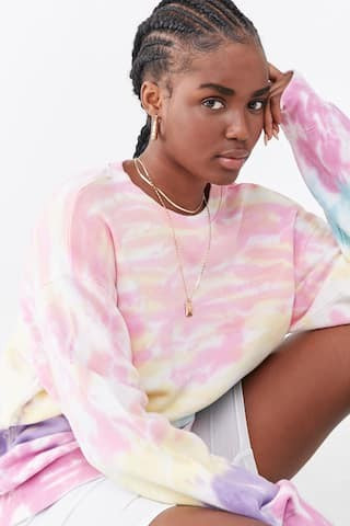 Tie-Dye Longline Sweatshirt | Forever 21 (US)