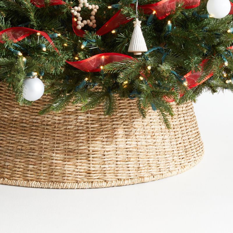 Abaca Christmas Tree Collar + Reviews | Crate and Barrel | Crate & Barrel
