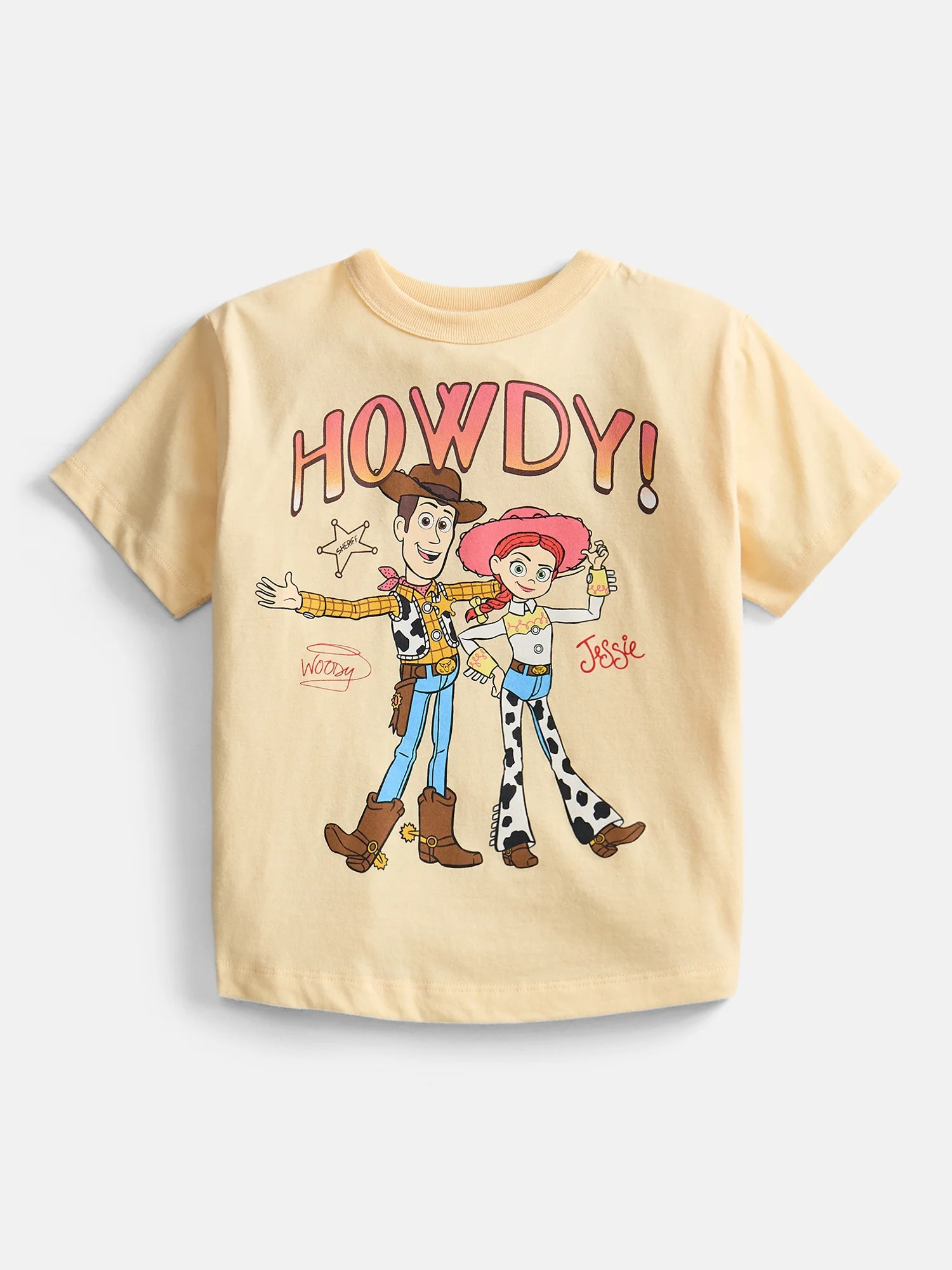 Toy Story Toddler Girls Howdy Sheriff Tee with Short Sleeves, Sizes 12M-5T | Walmart (US)