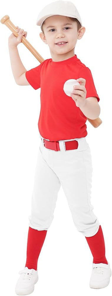 QBK 2T-17Y Toddler Baseball Pants Youth Softball Pants Kids Tee Ball Pants for Boy Girl | Amazon (US)