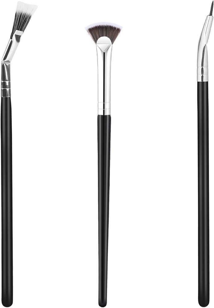 Folding Angle Lash Brush Scalloped Mascara Fan Brush Eyelash Eyebrow Brush Mascara Applicator Ang... | Amazon (US)