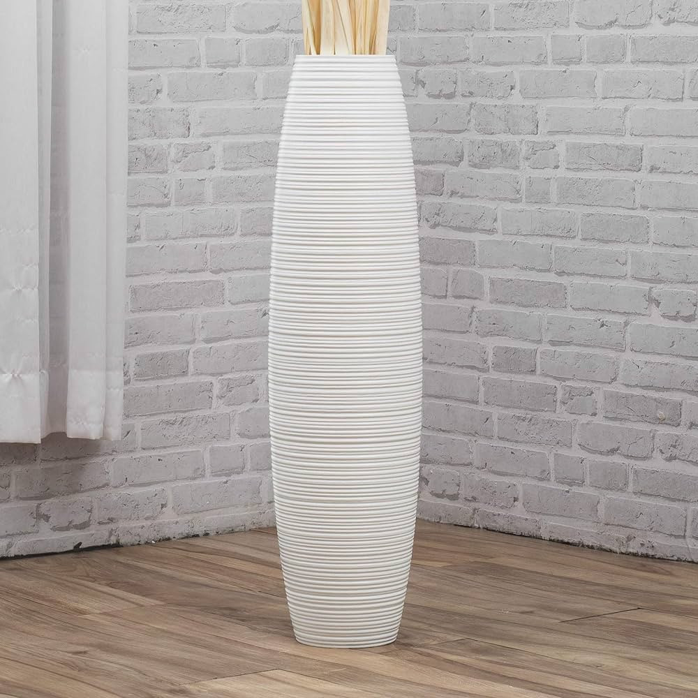 LEEWADEE Large Floor Vase – Handmade Flower Holder Made of Wood, Sophisticated Vessel for Decor... | Amazon (US)